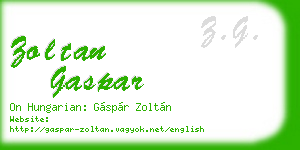 zoltan gaspar business card