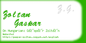 zoltan gaspar business card
